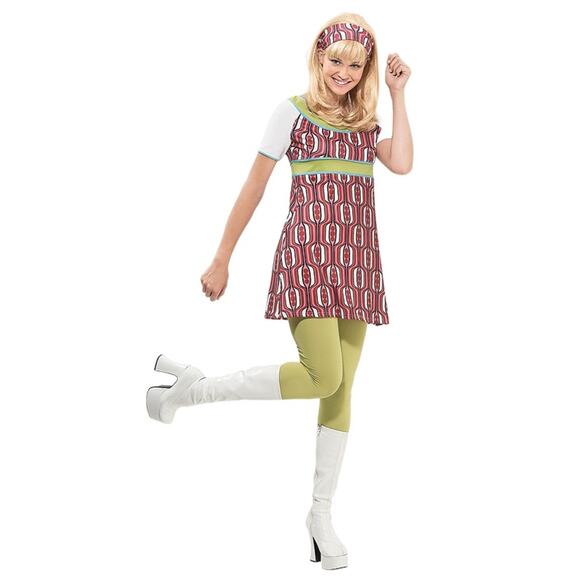 PMG Halloween Costume 60s Gogo Mojito Mojo Mod Size Large 12/14 New - Picture 1 of 15